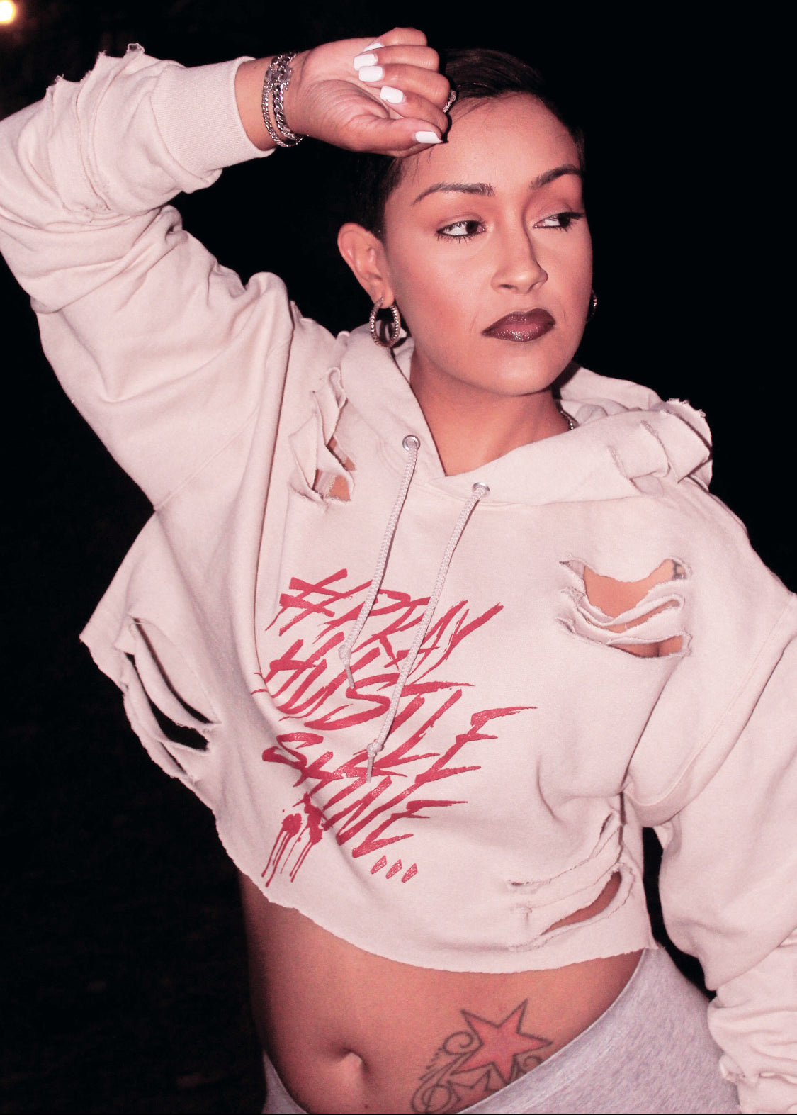 PHS “Drip Deluxe” Crop Top Hoody