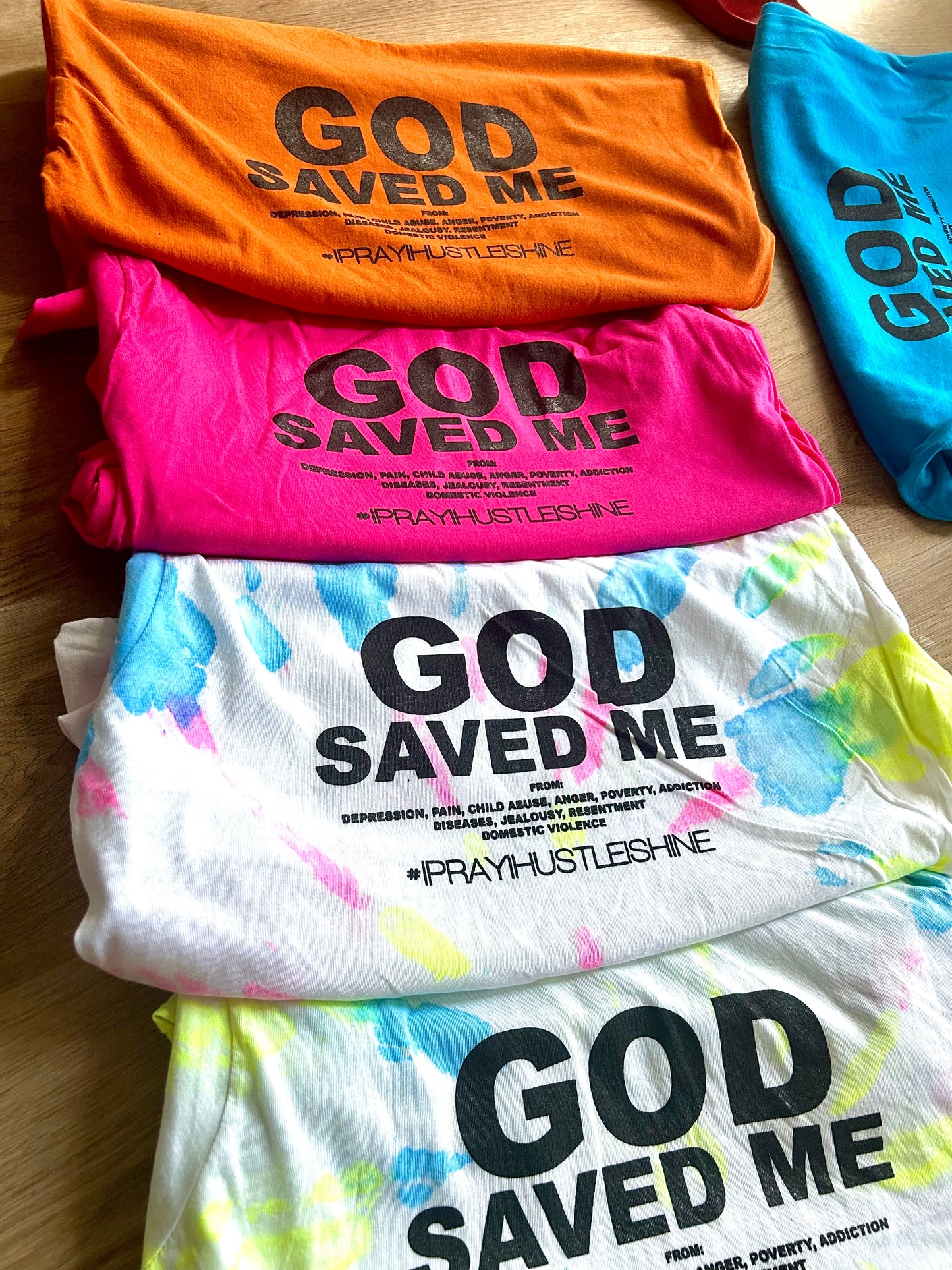 PHS “God Saved Me” T shirt